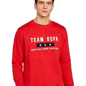 Men’s U.S Polo Assn. Red Crewneck Sweatshirt